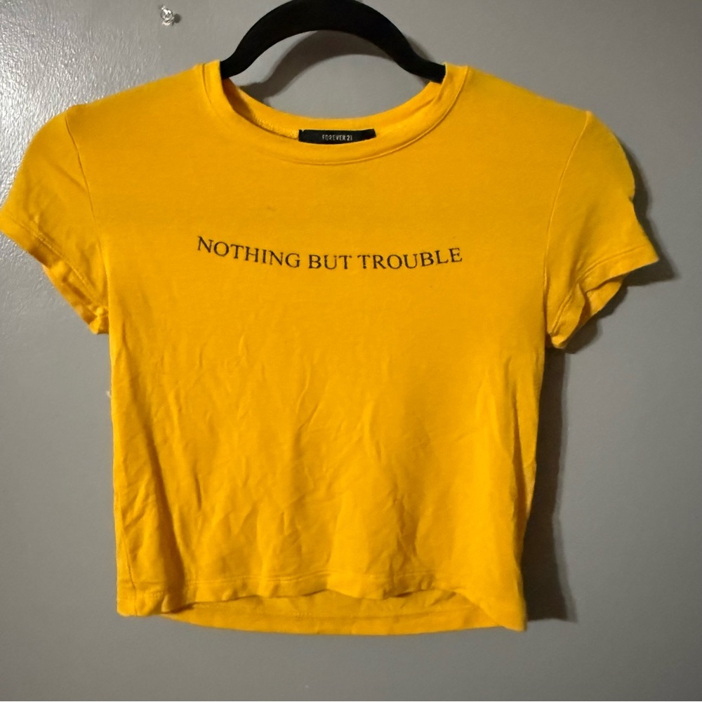 Yellow Graphic Tee - Nothing But Trouble